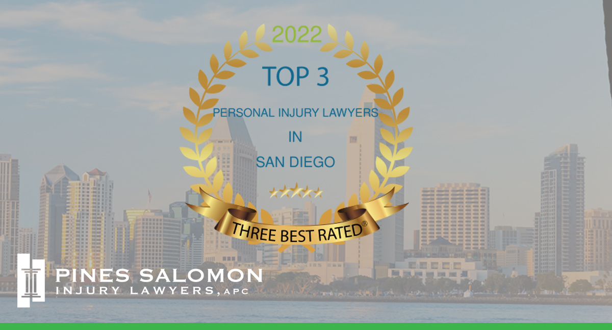 Pines Salomon Injury Lawyers, APC Named Top 3 Personal Injury Lawyers in San Diego, CA by Three Best Rated®