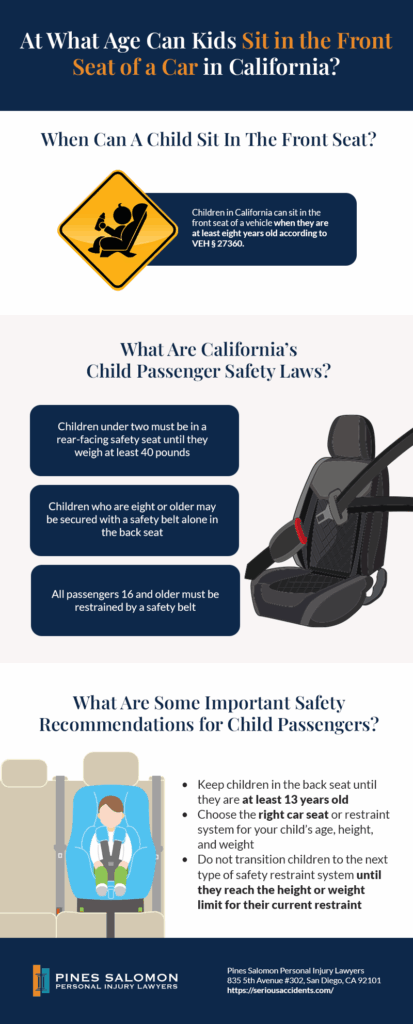 learn from the best san diego car accident attorneys at what age can kids sit in the front seat of a car in california